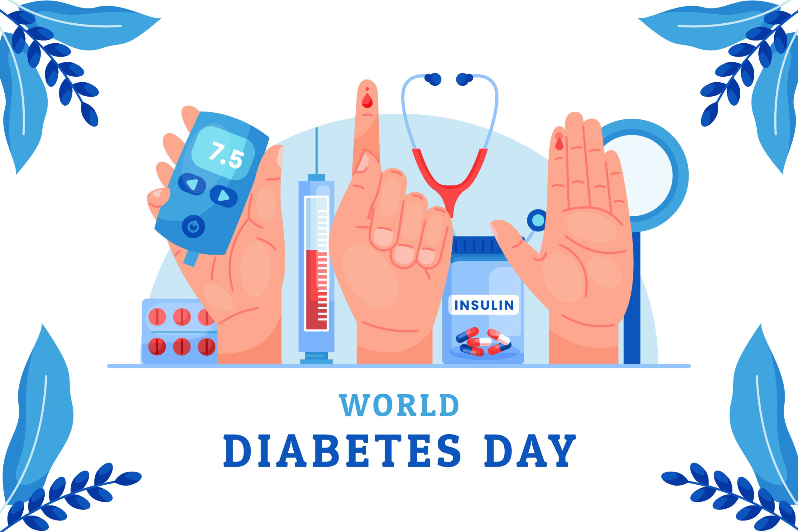 Can psychological stress worsen blood sugar levels in diabetic patients?