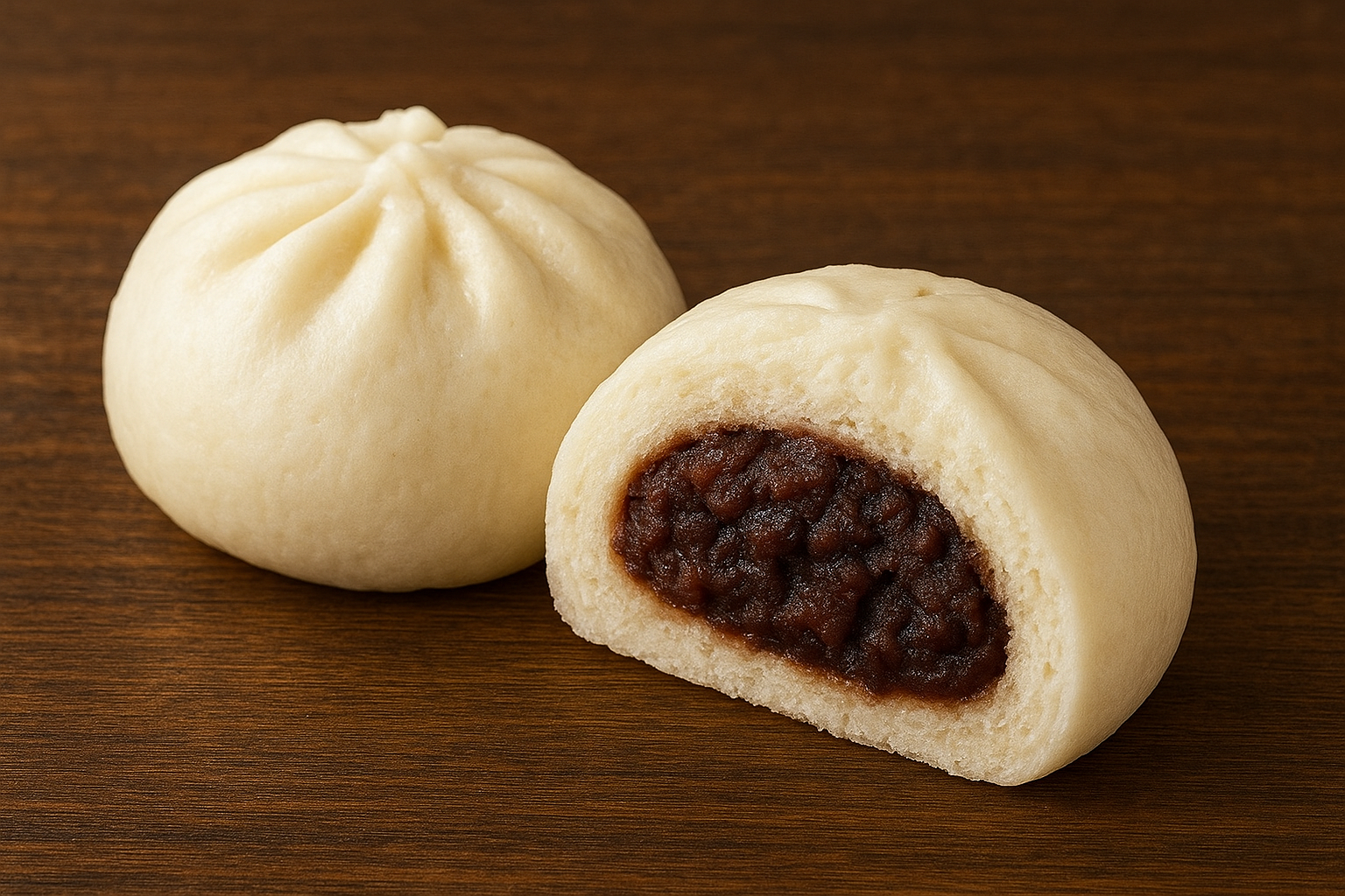 Are steamed red bean buns (‘jjinppang’), being steamed and not fried, always a healthier snack than a fried donut?