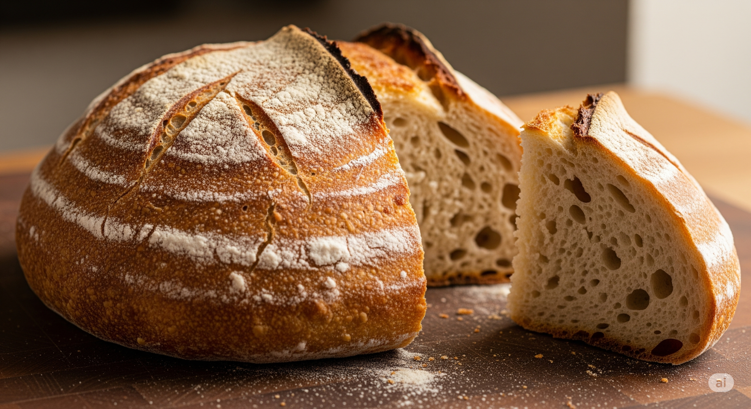 Can sourdough bread, made with a natural starter, be easier to digest and raise blood sugar more gradually than regular white bread?